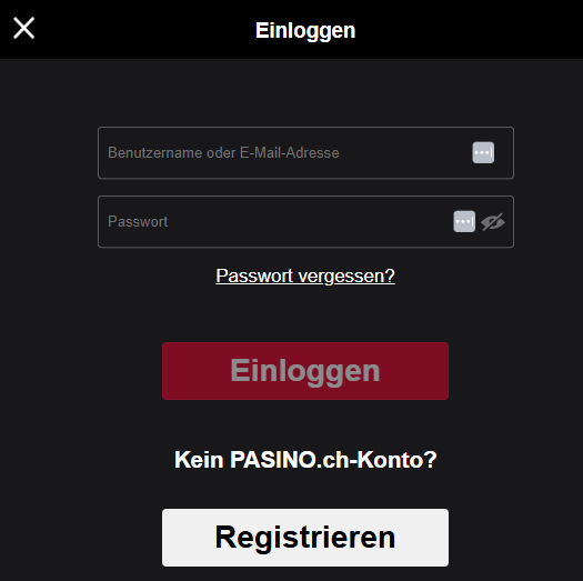 PASINO CH Login